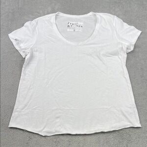 NEW Frank & Eileen S 100% Cotton White Short Sleeve T Shirt USA FLAW